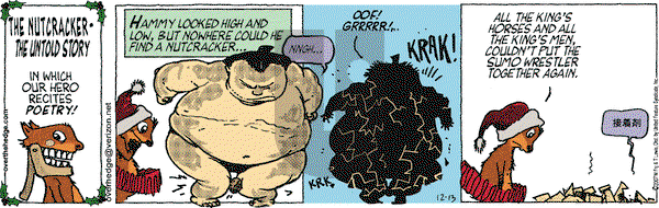 Over the Hedge on Thursday December 13, 2007 Comic Strip