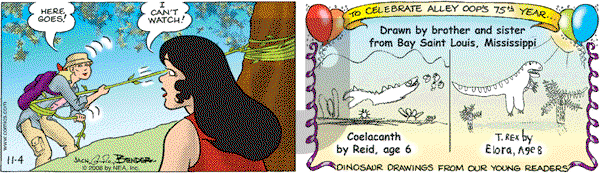 Alley Oop on Tuesday November 4, 2008 Comic Strip