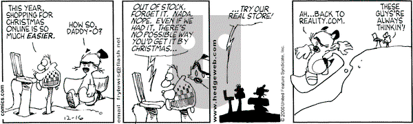 Over the Hedge - Saturday December 16, 2000 Comic Strip