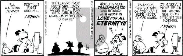 Over the Hedge on Saturday November 28, 1998 Comic Strip