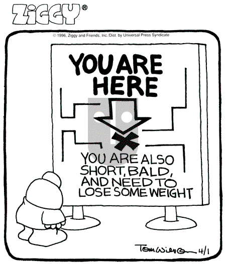 Ziggy - Monday April 1, 1996 Comic Strip