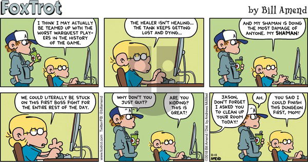FoxTrot on Sunday November 11, 2018 Comic Strip