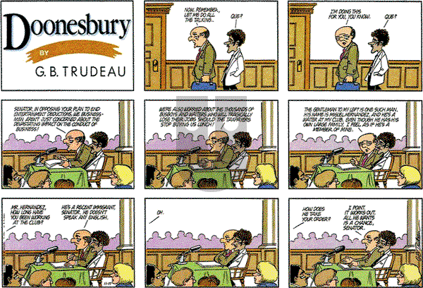 Doonesbury on Sunday November 17, 1985 Comic Strip