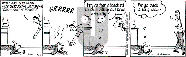 Fred Basset on Thursday August 16, 2001 Comic Strip