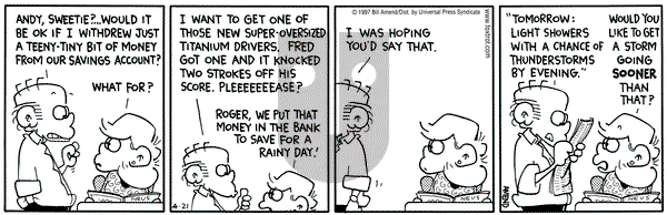 FoxTrot on Monday April 21, 1997 Comic Strip