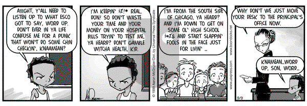 The Boondocks on Thursday September 9, 1999 Comic Strip