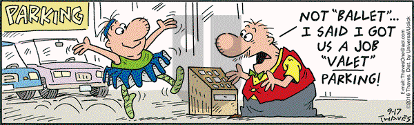 Frank and Ernest on Saturday September 17, 2016 Comic Strip