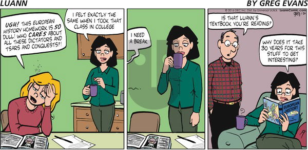 Luann on Sunday January 24, 2016 Comic Strip