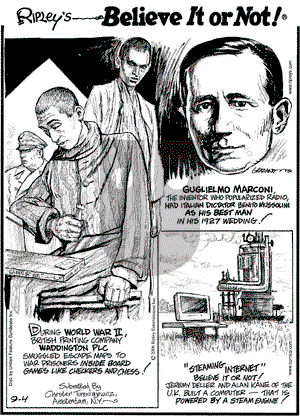 Ripley's Believe It or Not on Monday September 4, 2006 Comic Strip