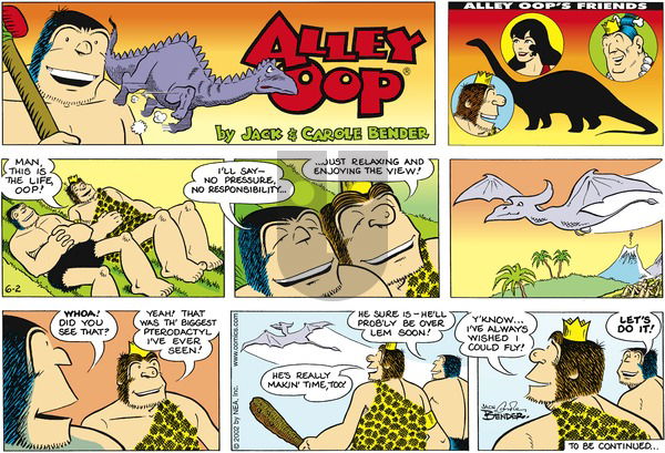 Alley Oop on Sunday June 2, 2002 Comic Strip
