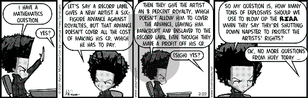 The Boondocks on Thursday September 25, 2008 Comic Strip