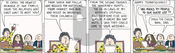 Cathy Classics - Thursday November 25, 2004 Comic Strip