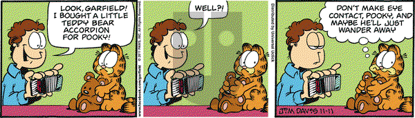 Garfield on Friday November 11, 2011 Comic Strip