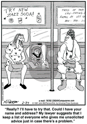 Close to Home on Friday February 28, 1997 Comic Strip