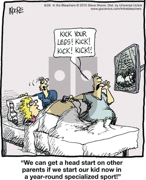 In the Bleachers on Friday August 28, 2015 Comic Strip