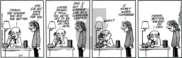 Doonesbury on Saturday July 1, 1972 Comic Strip