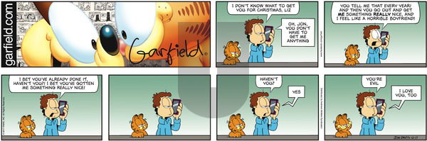 Garfield on Sunday December 17, 2017 Comic Strip