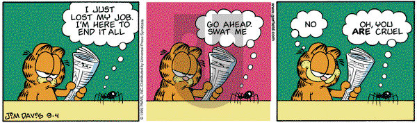 Garfield on Saturday September 4, 1999 Comic Strip