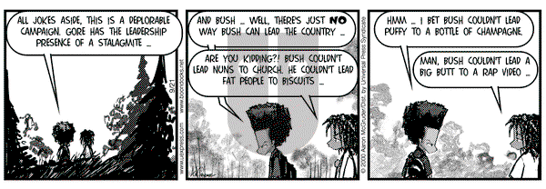 The Boondocks on Thursday September 21, 2000 Comic Strip