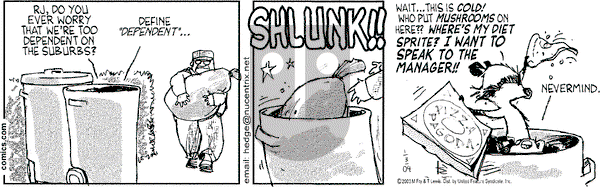 Over the Hedge on Saturday January 3, 2004 Comic Strip