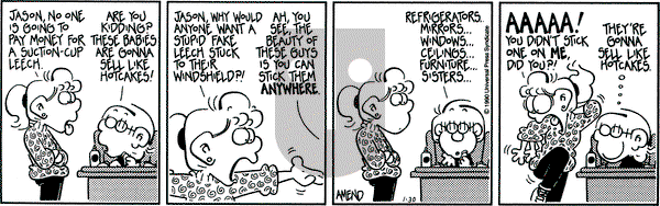 FoxTrot on Tuesday January 30, 1990 Comic Strip
