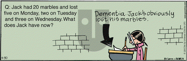 Grand Avenue on Thursday April 30, 2015 Comic Strip