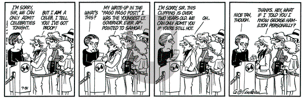Doonesbury - Monday July 31, 1978 Comic Strip