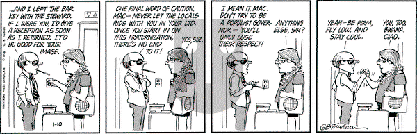 Doonesbury on Saturday January 10, 1976 Comic Strip