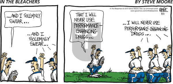 In the Bleachers on Sunday August 11, 2013 Comic Strip