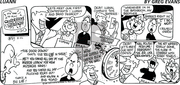 Luann on Sunday August 22, 1993 Comic Strip