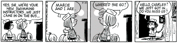 Peanuts on Wednesday July 15, 1987 Comic Strip