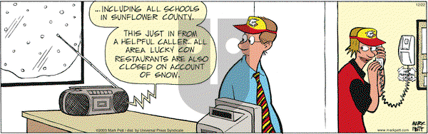 Lucky Cow on Monday December 22, 2003 Comic Strip