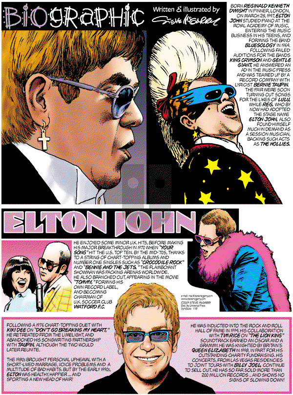 Biographic on Sunday January 18, 2009 Comic Strip