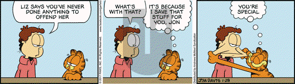 Garfield on Saturday January 28, 2017 Comic Strip