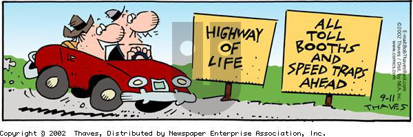 Frank and Ernest on Wednesday September 11, 2002 Comic Strip