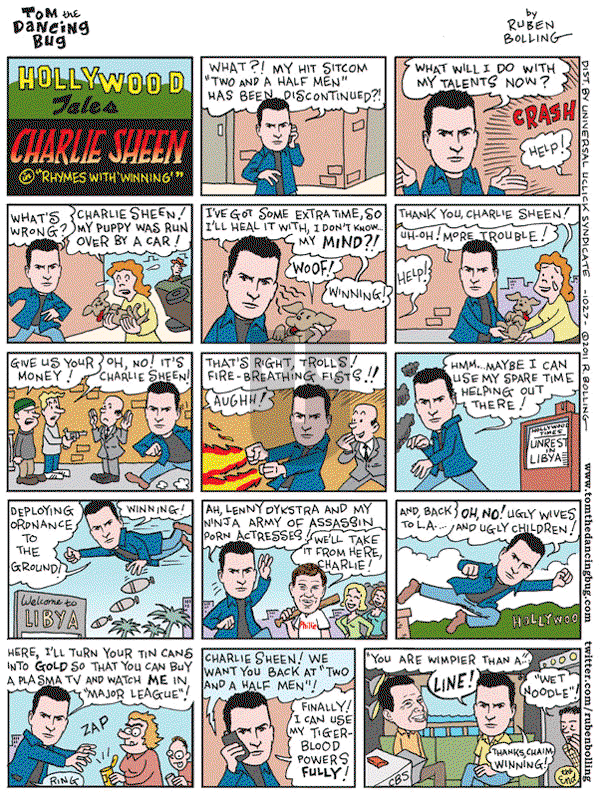 Tom the Dancing Bug on Friday March 4, 2011 Comic Strip