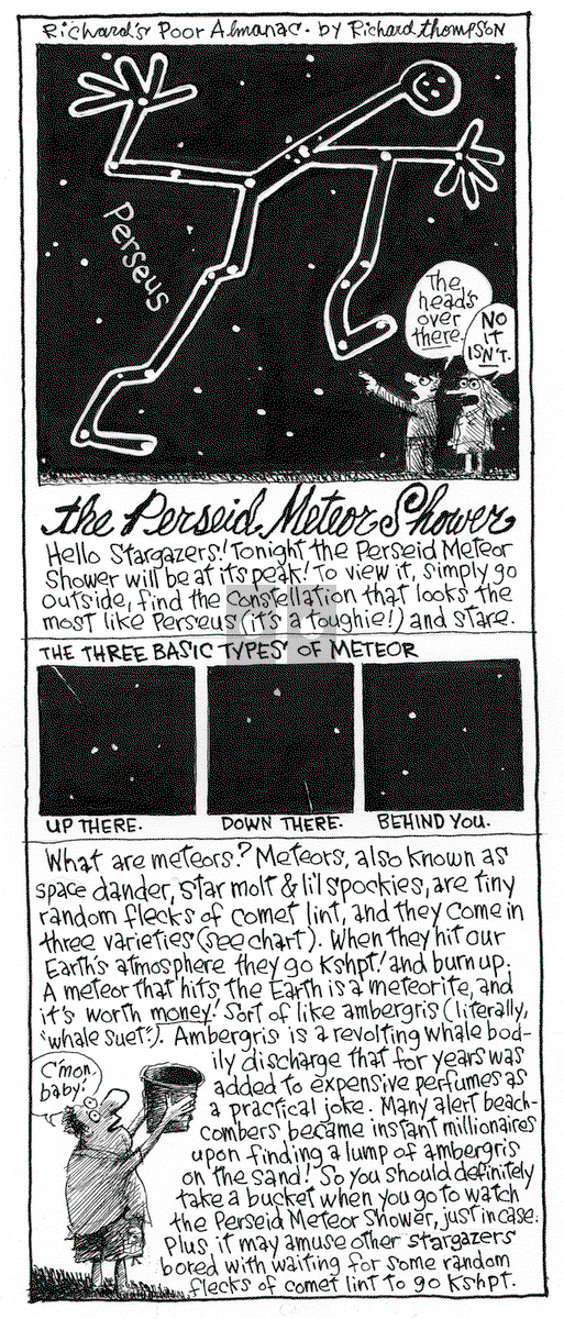 Richard's Poor Almanac on Wednesday August 12, 2015 Comic Strip
