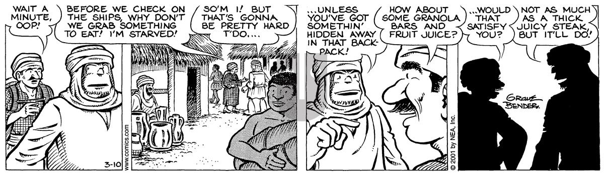 Alley Oop - Saturday March 10, 2001 Comic Strip