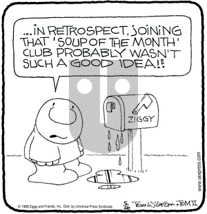 Ziggy on Tuesday December 7, 1999 Comic Strip