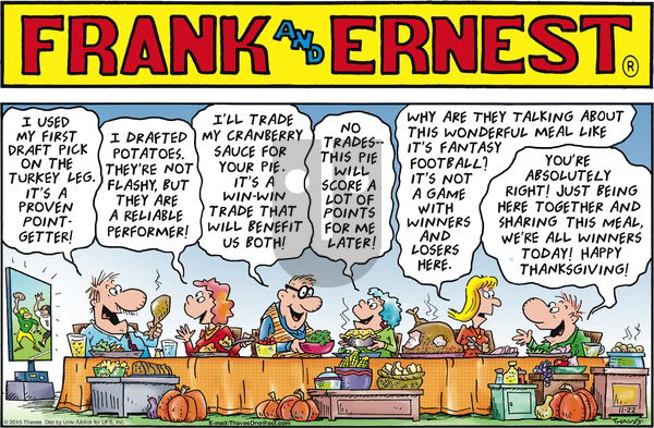 Frank and Ernest on Sunday November 22, 2015 Comic Strip