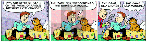 Garfield on Tuesday March 13, 1984 Comic Strip