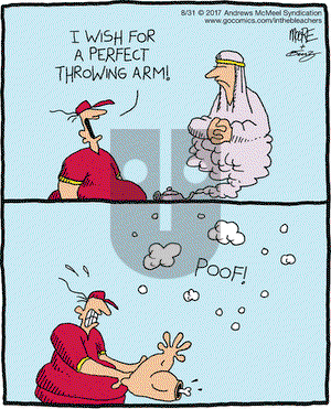In the Bleachers on Thursday August 31, 2017 Comic Strip