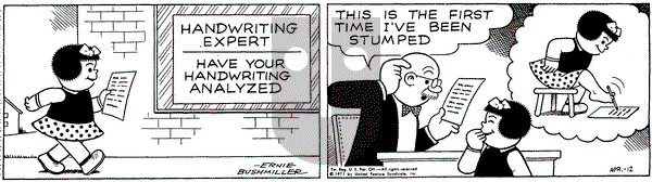 Nancy on Monday April 12, 1971 Comic Strip