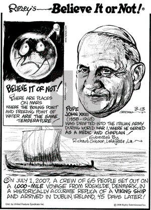 Ripley's Believe It or Not on Thursday March 13, 2008 Comic Strip