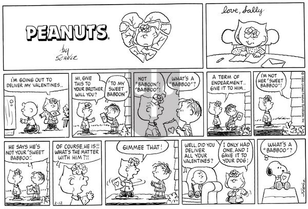 Peanuts on Sunday February 12, 1995 Comic Strip
