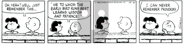 Peanuts on Tuesday December 6, 1983 Comic Strip