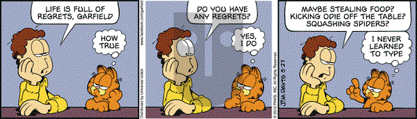 Garfield on Monday May 27, 2013 Comic Strip