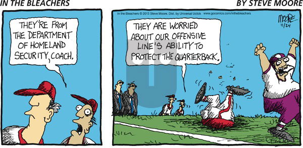 In the Bleachers on Sunday November 24, 2013 Comic Strip