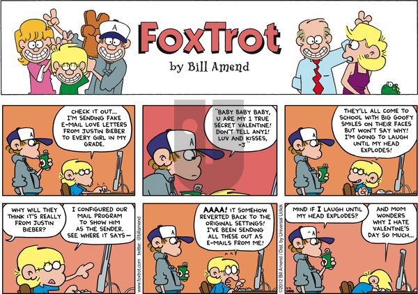 FoxTrot on Sunday February 12, 2012 Comic Strip