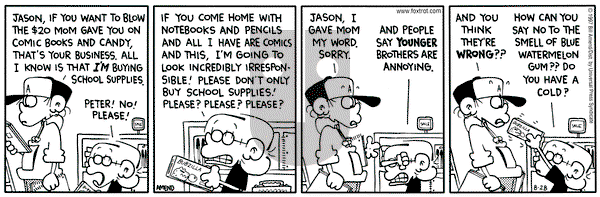 FoxTrot on Thursday August 28, 1997 Comic Strip